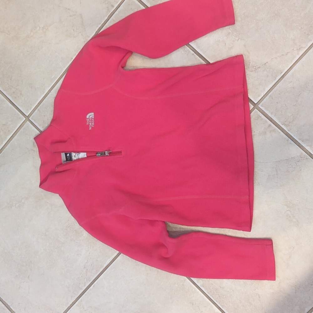 Girls coral pink size 10 The North Face fleece jacket
